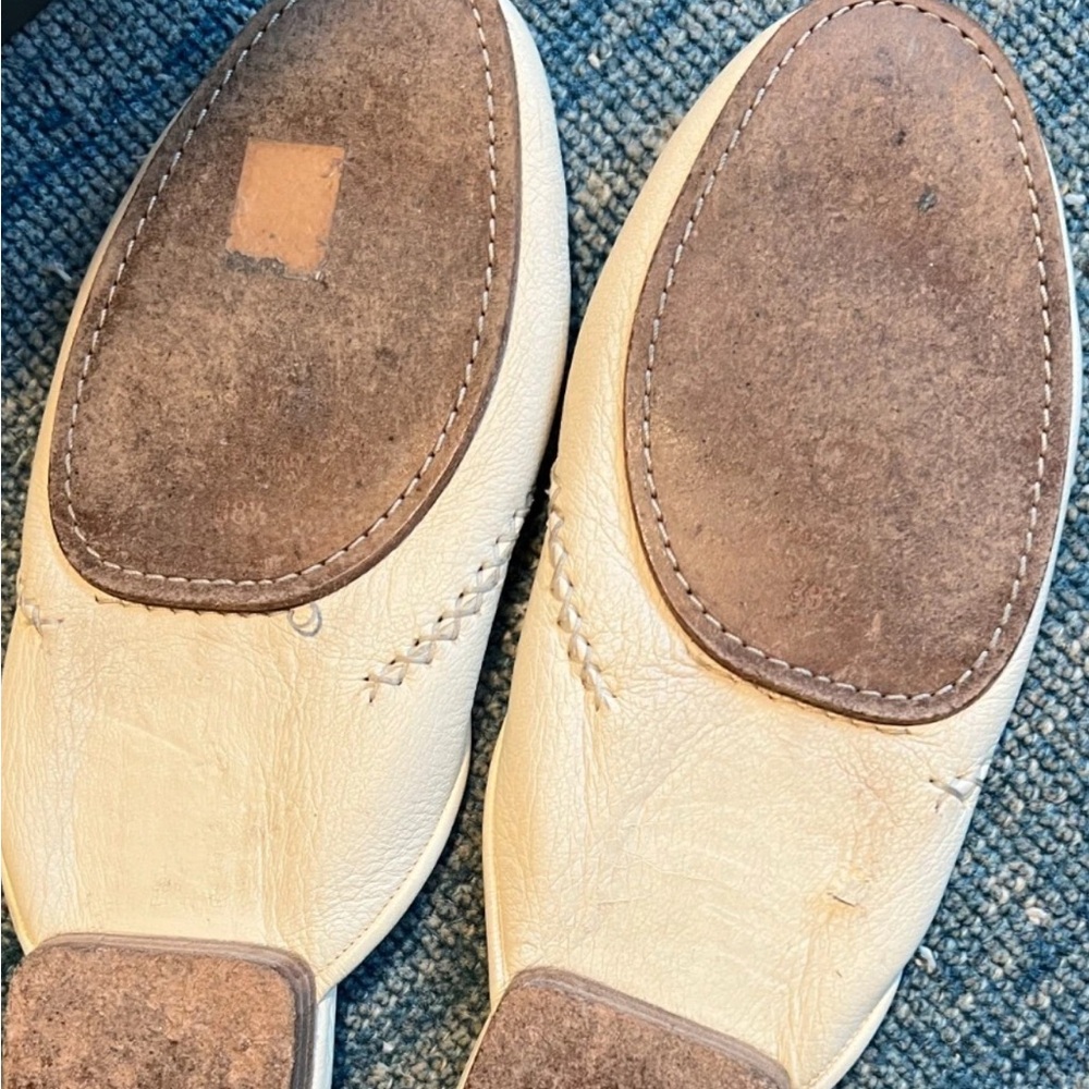 Chanel Cream Leather Women's Shoes - Picture 2 of 3